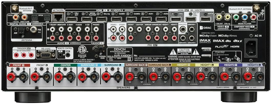 The Denon AVR-X4800H 9.4 channel 8K